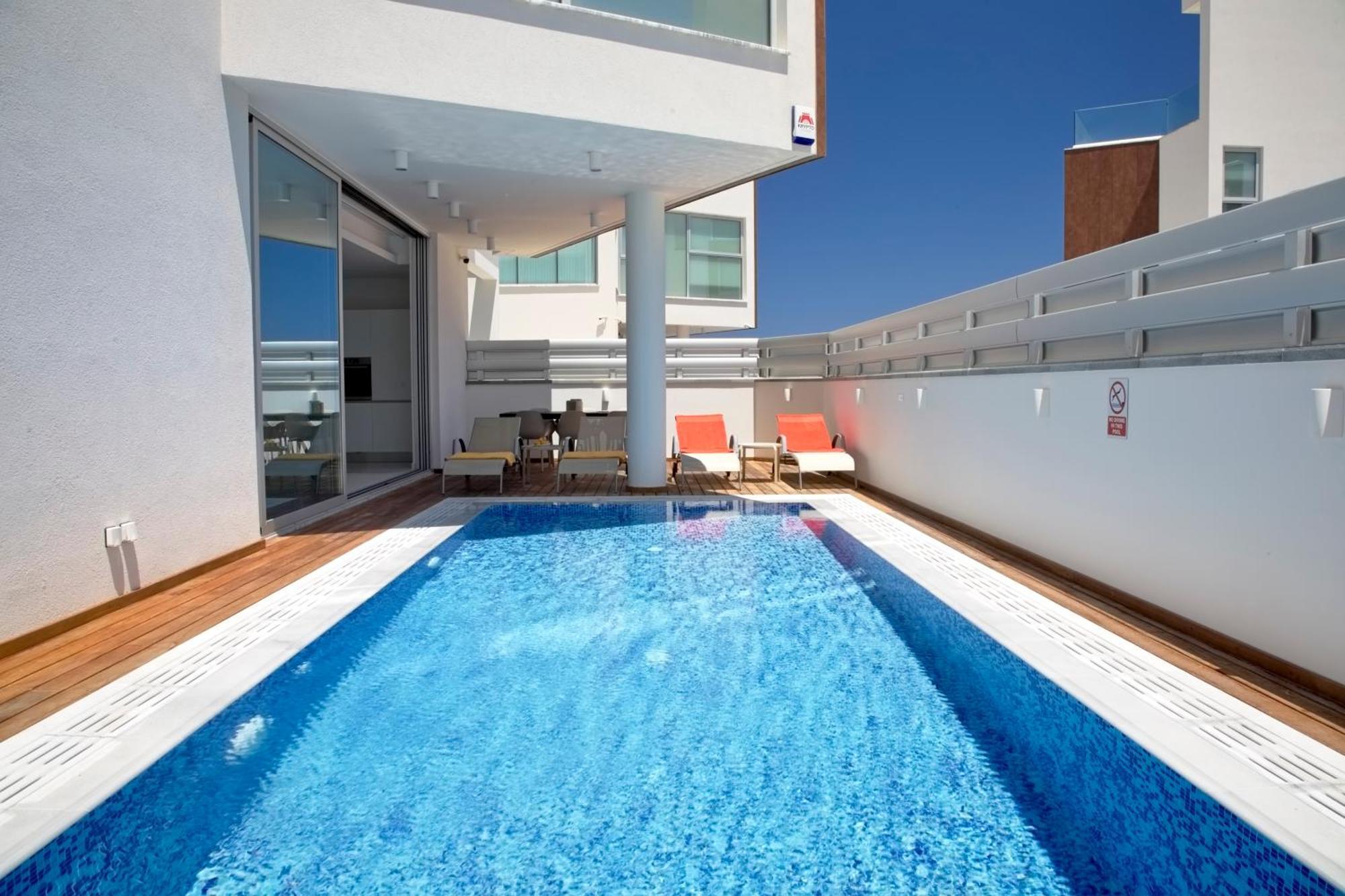 Seaview Luxury Villa Jacuzzi & Pool! 2 Min Beach Protaras Esterno foto